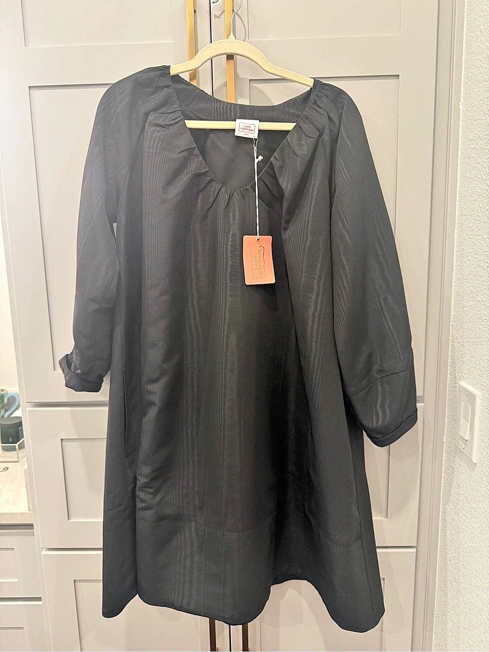 Lady Captain Mini Dress Black Size Large NWT